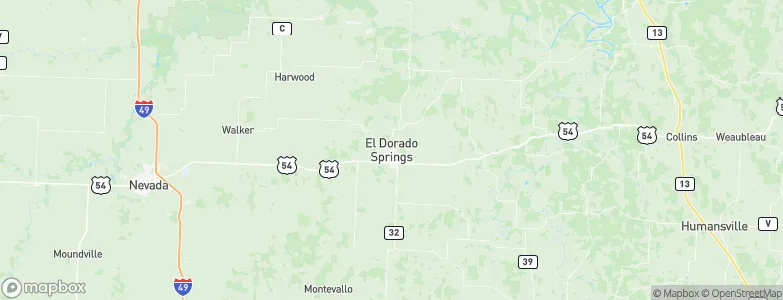 El Dorado Springs, United States Map