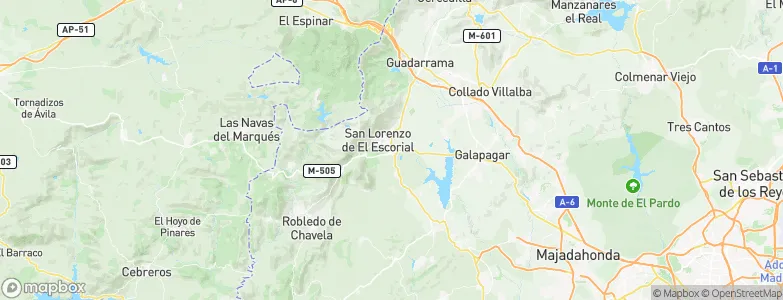 El Escorial, Spain Map