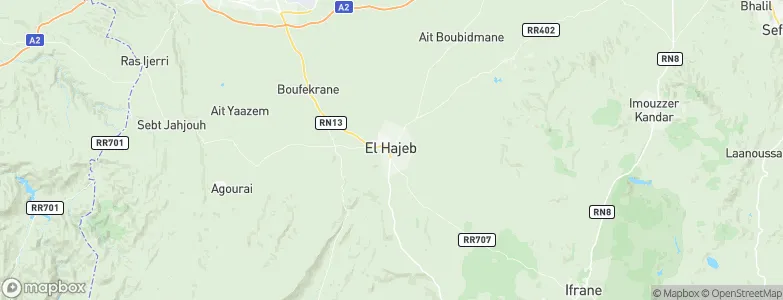 El Hajeb, Morocco Map