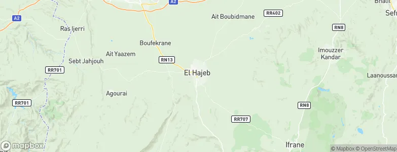 El Hajeb, Morocco Map