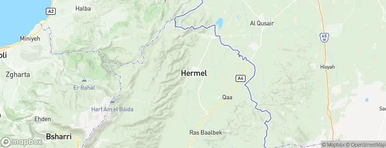 El Hermel, Lebanon Map