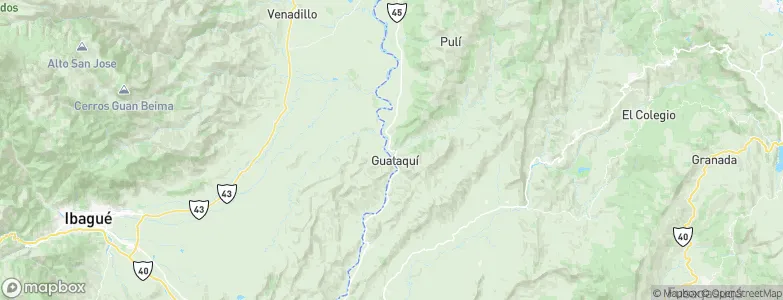 El Mono, Colombia Map