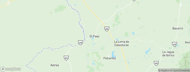 El Paso, Colombia Map