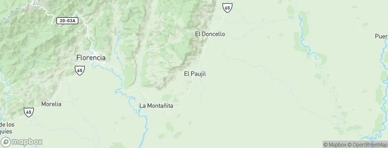 El Paujíl, Colombia Map