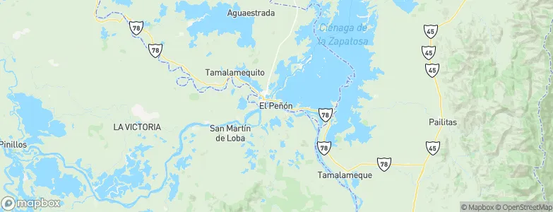 El Peñón, Colombia Map