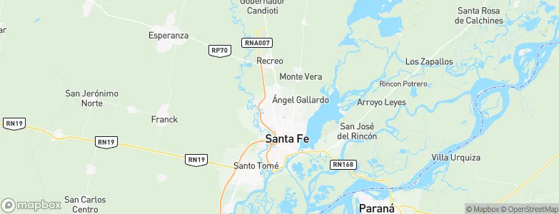 El Piquete, Argentina Map