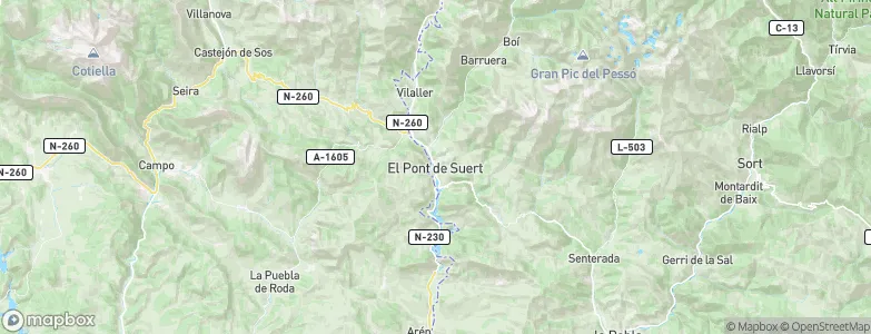 el Pont de Suert, Spain Map