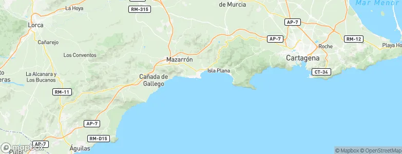 El Puerto de Mazarrón, Spain Map