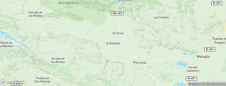 El Robledo, Spain Map