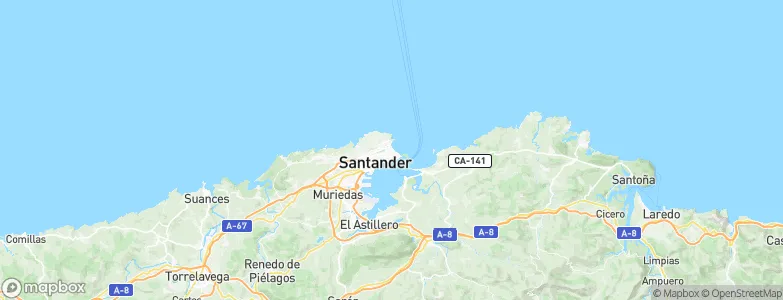 El Sardinero, Spain Map