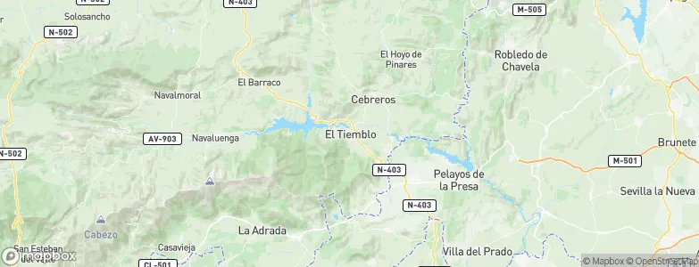 El Tiemblo, Spain Map