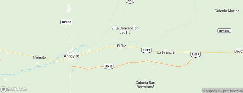 El Tío, Argentina Map