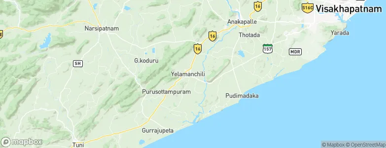 Elamanchili, India Map
