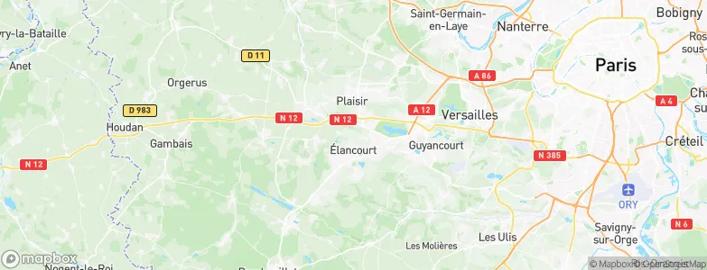 Élancourt, France Map