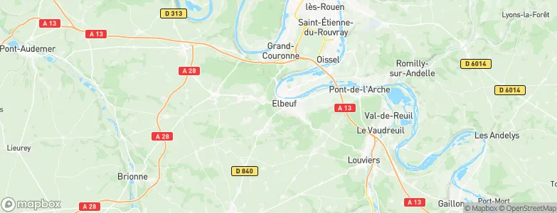 Elbeuf, France Map