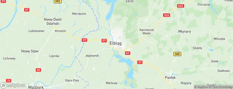 Elblag, Poland Map