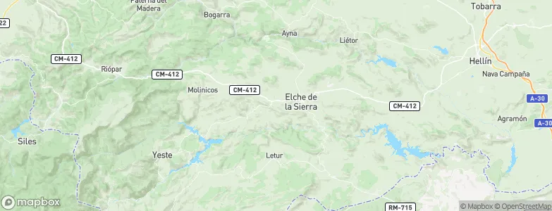 Elche de la Sierra, Spain Map