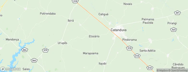 Elisiário, Brazil Map