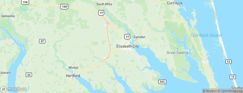 Elizabeth City, United States Map