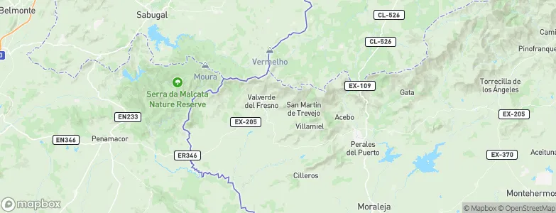 Eljas, Spain Map