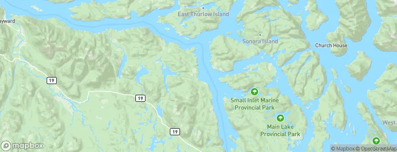 Elk Bay, Canada Map