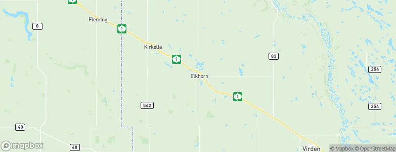 Elkhorn, Canada Map