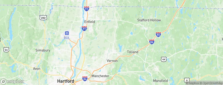 Ellington, United States Map