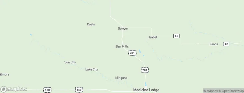 Elm Mills, United States Map