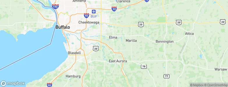 Elma Center, United States Map