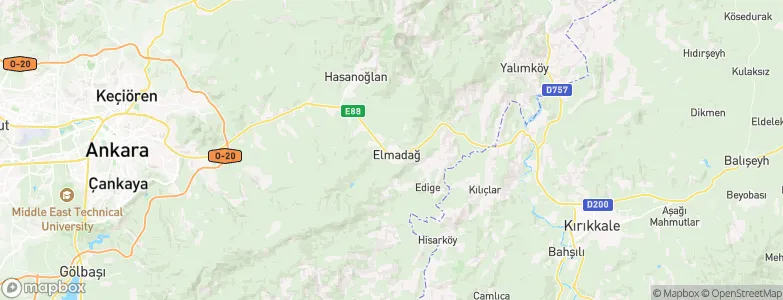 Elmadağ, Turkey Map