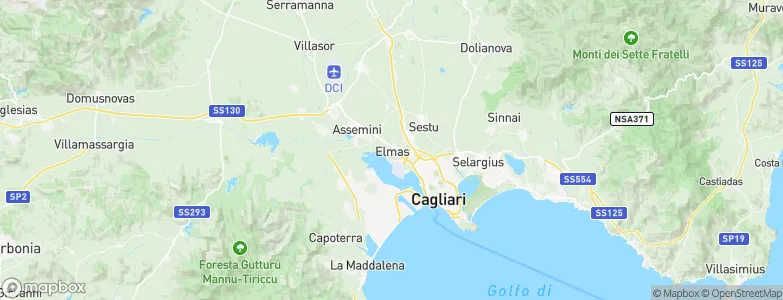 Elmas, Italy Map