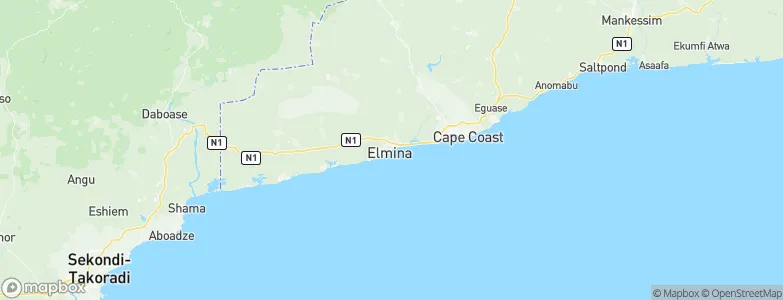 Elmina, Ghana Map