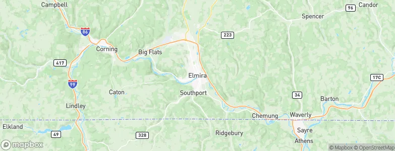 Elmira, United States Map