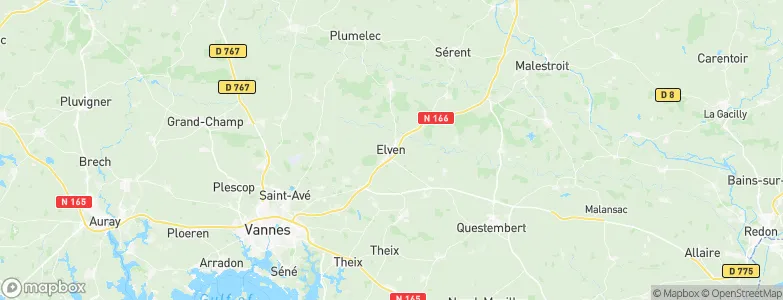 Elven, France Map