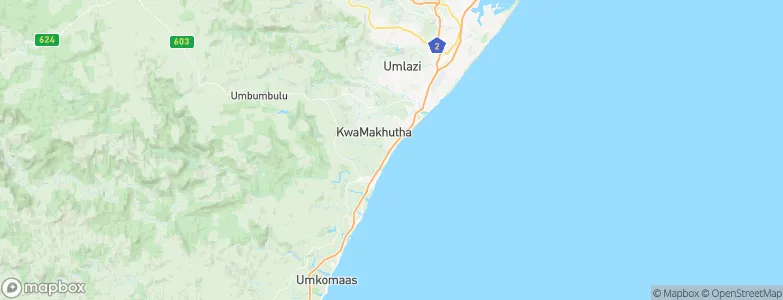 eManzimtoti, South Africa Map
