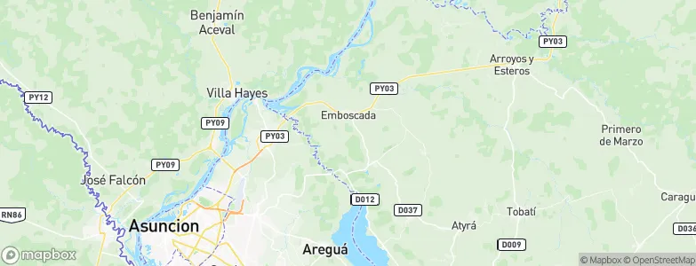 Emboscada, Paraguay Map