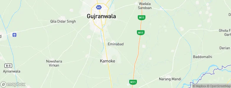 Eminabad, Pakistan Map