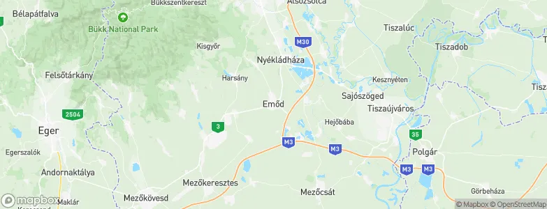 Emőd, Hungary Map