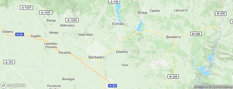Enate, Spain Map