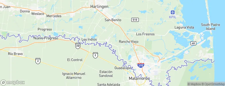 Encantada-Ranchito-El Calaboz, United States Map