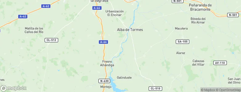 Encinas de Arriba, Spain Map