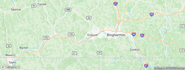 Endicott, United States Map