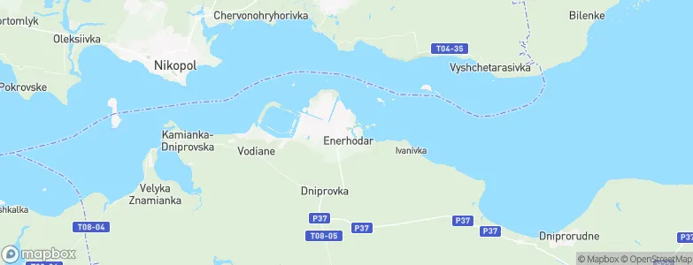 Energodar, Ukraine Map