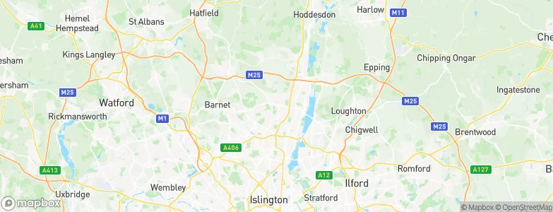 Enfield Town, United Kingdom Map