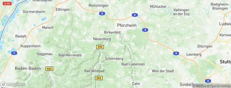 Engelsbrand, Germany Map