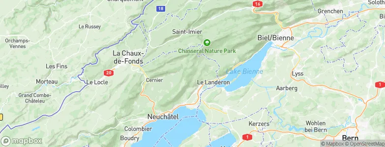 Enges, Switzerland Map