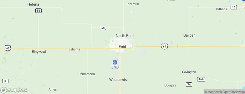 Enid, United States Map