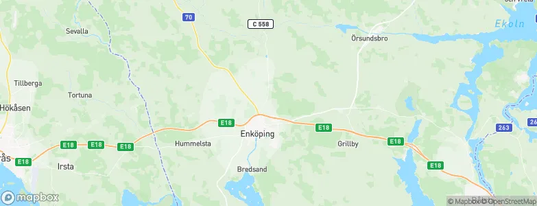 Enköping Municipality, Sweden Map