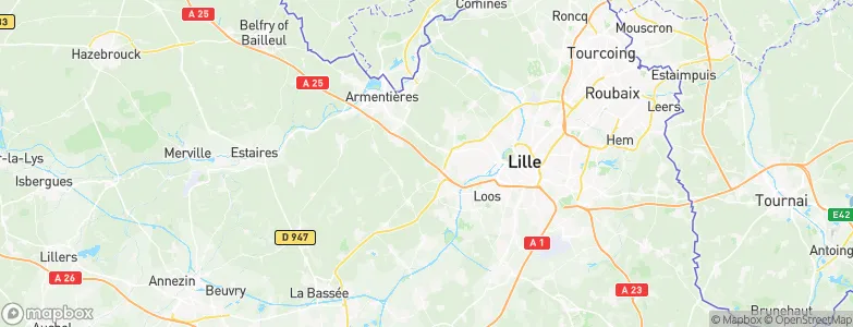Ennetières-en-Weppes, France Map