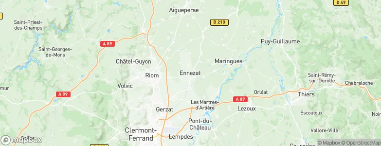 Ennezat, France Map